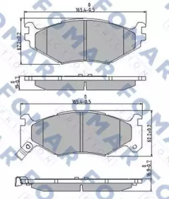 FOMAR FRICTION fo660781 -  Комплект тормозных колодок, дисковый тормоз